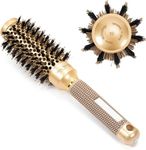 Hair Brush for Blow Drying, Round Brush with Boar Bristles, Thermal Ceramic Hair Brush Round Brush for Blow Drying, Styling, Curling (32mm)