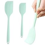 2pcs Silicone Spatula for Cooking,Heat Resistant Rubber Spatula Non-Stick,Soft Food Safe Spatula, Small Spatula for Cooking, Baking & Mixing(Green)