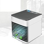 Portable Air Conditioner, Mini Air Cooler Humidifier with Night Light, 3-Speed Adjustable Desktop Cooling Fan for Bedroom, Office & Outdoor