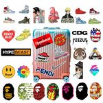 The Original Hypebeast Designer Stickers, 110pcs Personalize Fashion Laptop Graffi Stickers, Waterproof Logo Vinyl Decals for Laptop Water Bottle Car Helmet Skateboard Luggage Bike Bumper