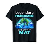 Fishing Legend Born In May T Shirt Funny Fisherman Gift Dad