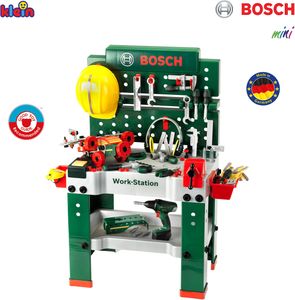 Theo Klein Bosch Kids Workbench Playset – 150-Piece Tool Set