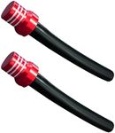 Gasedin 2 PCS Breather Hose Gas Fuel Tank Cap, CNC One Way Tank Vent Tube with Aluminum Breather Valve, Universal for ATV Quad Off-Road Pit Dirt Bike, Motorcycle Accessories (Red)