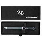 Wordsworth and Black Ballpoint Pen Green Lacquer- Stunning Luxury Pen Chrome Finish, Ink Refill, Best Gift Set for Men & Women, Refillable, Elegant, Nice Pens, Fine Point