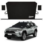 kayme Car Windscreen Cover for Summer, Windshield Cover Frost Sun UV Rain Resistant, Car Screen Cover, Front Window Protector Anti UV Guard Universal Fit Saloon SUV Hatchback.（205 x 145 cm)