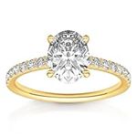 PAVOI 14K Gold Plated Engagement Ri