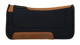 Weaver Leather Herculon Top, Straight Saddle Pad - Wool Felt Liner, Black, 32" x 32"