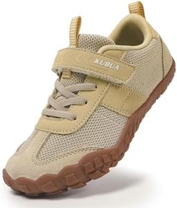 KUBUA Kids Barefoot Shoes Boys Girls Sneakers Lightweight Comfortable Tennis Shoes for School Gym Athletic Hiking Beige 1 Big Kid