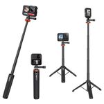 UURIG 20.1" Mini Extendable GoPro Tripod Portable Selfie Stick Tripod Camera Tripod for GoPro Hero 12 11 10 9 8 7 6 5 Session