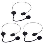 Lezevn Black Headset Mic Microphone Toy Radio Phone Headset Prop Microphone Headband Rockstar Costume Accessories (3)