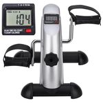 himaly Mini Exercise Bike Portable Home Pedal Exerciser Gym Fitness Leg Arm Training Adjustable Resistance with LCD Display for Women and Men