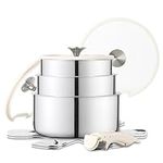 CAROTE 9pcs Stainless Steel Pots an