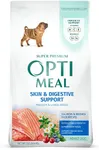 OPtimeal Sensitive Skin and Stomach Dog Food - Proudly Ukrainian - Tasty Dog Food Dry Recipe with Skin & Digestive Support - Medium/Large Adult Dogs (8.8 Pound (Pack of 1), Salmon & Brown Rice)