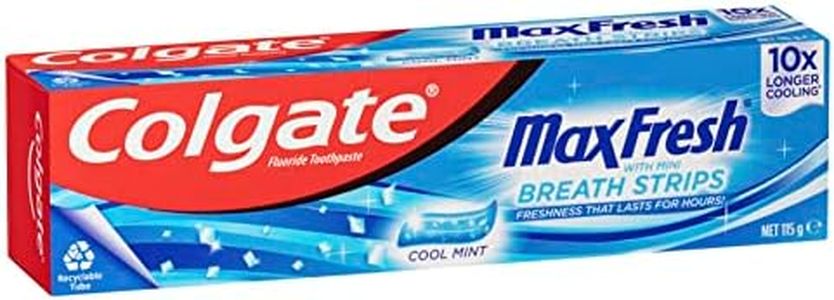 COLGATE Max Fresh Toothpaste, 115g, with Mini Breath Strips, Cool Mint