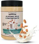 Burroughs Family Farms Regenerative Organic Almond Milk Concentrate - Plant Based Unsweetened Raw Almond Milk with 0% Sodium & Cholesterol - Perfect for Baristas, Smoothie Lovers - 28 Servings - 16oz