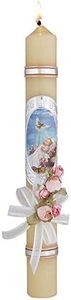 CB Church Supply Hand Decorated Sacramental Baptism Candle by Will & Baumer, 11.25-Inch, Girl with Dove