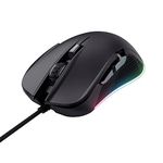 Trust Gaming Mouse GXT 922 Ybar, 200-7200 DPI, Full RGB LED Illuminated, 6 Programmable Buttons, Advanced Software, 2.1 m Braided Cable, USB Computer Mouse for PC, Laptop, Mac - Black