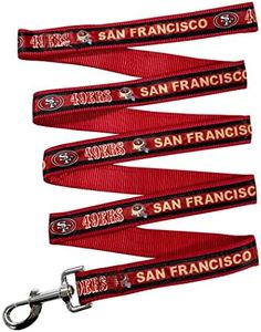 NFL PET Leash San Francisco 49ers Dog Leash, Large Football Team Leash for Dogs & Cats. A Shiny & Colorful Cat Leash & Dog Leash Licensed by The NFL