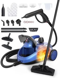 Steam Cleaner, 293°F 58 PSI Powerful Multipurpose Handheld Steam Mop for Home, Built-in Storage, 21 Attachments, 50Oz Capacity, Heavy Duty Canister Steamer for Carpet, Floor, Car, Tile, Crack