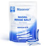 Neti Pot Salt Packets - 100 Individually Wrapped Saline Packets for Nasal Wash | Neti Pot Refill Kit | Effective Nasal Irrigation | Sinus Care | Nasal Cleansing Solution