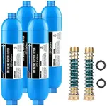 Lifefilter RV Inline Water Filter, NSF Certified, Reduces Chlorine, Bad Taste, Odor, Dedicated for RVs and Marines,4 Pack Drinking Filter with 2 Flexible Hose Protector