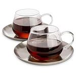 Elfin Glass Tea Cups and Saucers (S