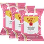 Burt's Bees Facial Cleansing Towelettes, Pink Grapefruit, 30 Count (Pack of 3)