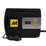 AA 12V Digital Tyre Inflator AA5502 – For Cars Other Vehicles Inflatables Bicycles - Shows PSI BAR KPA 3-100 PSI – Includes Adaptors, Black