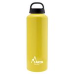 Laken Classic Aluminum Water Bottle, Wide Mouth with Screw Cap and Loop, BPA Free, Made in Spain, 25oz, Yellow