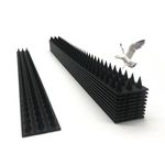 12 Pack Bird Spikes, 13 Ft Pigeon Outdoor Deterrent Spikes, Bird Deterrent Spikes for Small Birds Pigeon Squirrel Raccoon Cats Bird, Outdoor Wall Cat Spikes Pigeon Spikes for Roof Railing Black