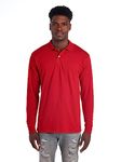 Jerzees Men's Long Sleeve Polo Shirts, SpotShield Stain Resistant, Sizes S-2x, True Red, Medium