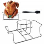 MLHpeak Beer Can Chicken Holder Stainless Steel Beer Butt Chicken Stand for Grill Oven Smoker Whole Chicken Roaster (StyleB (1 Pcs))