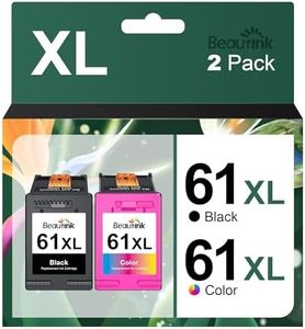 61XL Ink Cartridges Combo Pack Remanufactured for HP Ink 61, 61 XL Ink Cartridges Compatible for HP Envy 4500 5530 4502 5535 5534 OfficeJet 4630 4635 DeskJet 1000 1010 1510 Printer (Black Tri-Color)