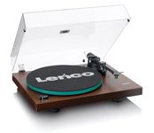 Lenco LBT-225WA - Belt Drive, Bluetooth® and Anti-Skating Record Player with Glass Flat Plate - Dark Brown