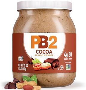 PB2 Powdered Chocolate Peanut Butter with Cocoa - 4g of Protein, 90% Less Fat, Certified Gluten Free, Only 50 Calories per Serving for Shakes, Smoothies, Low-Carb, Keto Diets