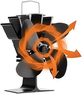 Wood Stove Fan Heat Powered - 4 Blades Fireplace Fan Heat Powered, Fireplace Accessories Heat Powered Stove Fan, Woodstove Fan Non Electric for Gas/Pellet/Wood Burning Stove by Underwood Aggregator