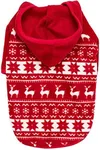 Blueberry Pet Warm Ugly Christmas Dog Hoodie for Medium Dogs, 14" Back - Award Winning Dog Clothes, Holiday Reindeer & Snowflake Christmas Sweater, Perfect for Family Photos