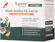 Supreme Grubs Natural Black Soldier Fly Larvae for Chickens, 85X More Calcium Than Mealworms-High Protein Grub Food Chicken Treats for Hens, Probiotic-Rich Chicken Feed, Calcium-Dense Bird Treat 5lb