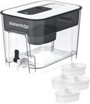 Waterdrop WFD-22L Water Filter Dispenser with 4 Filters, 40-Cup, Black