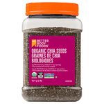 Betterbody Foods Organic Chia Seeds with Omega-3, Non-GMO, Gluten-Free, Vegan, Kosher, 2 pounds (907 grams)