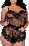 Dreamgirl Lingerie Set-12171Xblk-1X Black One Size