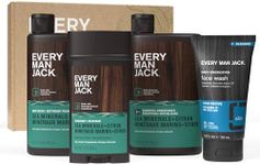 Every Man Jack Men’s Sea Minerals + Citron Bath and Body Gift Set - Clean Ingredients & Sea Minerals and Citron Scent - Round Out His Routine with Body Wash, 2-in-1 Shampoo, Deodorant & Face Wash