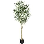 CROSOFMI Artificial Olive Tree 180cm Big tall Fake Plants, Artificial Olive Silk Plants Indoors in Pots, Faux Tropical large artificial plant suitable for Home Office Living Room outdoors Decor