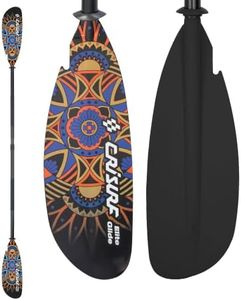 CRISURF GP08H Mandala Adjustable Kayak Paddle, Sky Blue – Lightweight Detachable Oar with Durable Aluminum Shaft, PP Blade, Non-Slip Comfort Grip and Drip Rings for Effortless Paddling