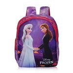 Priority Classic Disney Princess Elsa And Anna Printed Polyester School Backpack For Kids | 4.5 to 7 Years | Specially School Bag For Girls (14 inch | Small | Lavender)