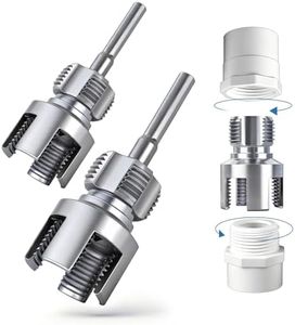 PVC Pipe Threader, 2PCS Integrated Internal & External Pipe Threading Tool with 1/2" & 3/4", Pipe Thread Cutting Tool, Dual-Function Plastic & PVC Threading Tool