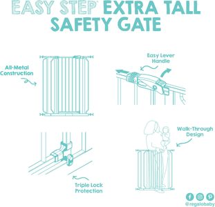 Regalo Extra Tall Baby Gate – Safety Gate for Doorways and Stairs