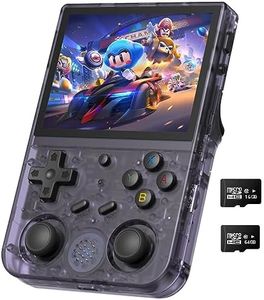 RG353V Handheld Game Console , Dual OS Android 11 and Linux System Support 5G WiFi 4.2 Bluetooth Moonlight Streaming HDMI Output Built-in 64G SD Card 4452 Games (RG353V-Purple)