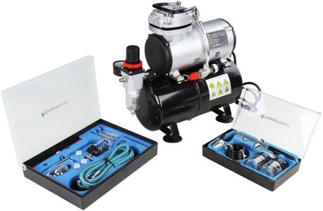 Timbertech Airbrush Kit with Compressor – Portable Painting Set