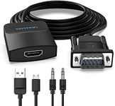 VENTION VGA to HDMI Adapter Converter with Audio 1080P 1m, dsub to hdmi Converter VGA to HDMI for monitor Adapter VGA Source to HDMI TV/Monitor(ABS Shell)